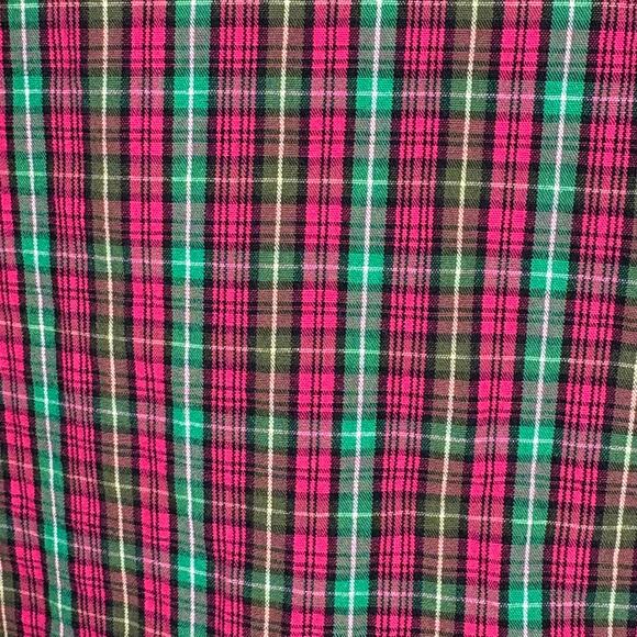 Urban Outfitters Pink Green Plaid Colorful Mens Button Up Dress Shirt Mens Sz M - Picture 2 of 6